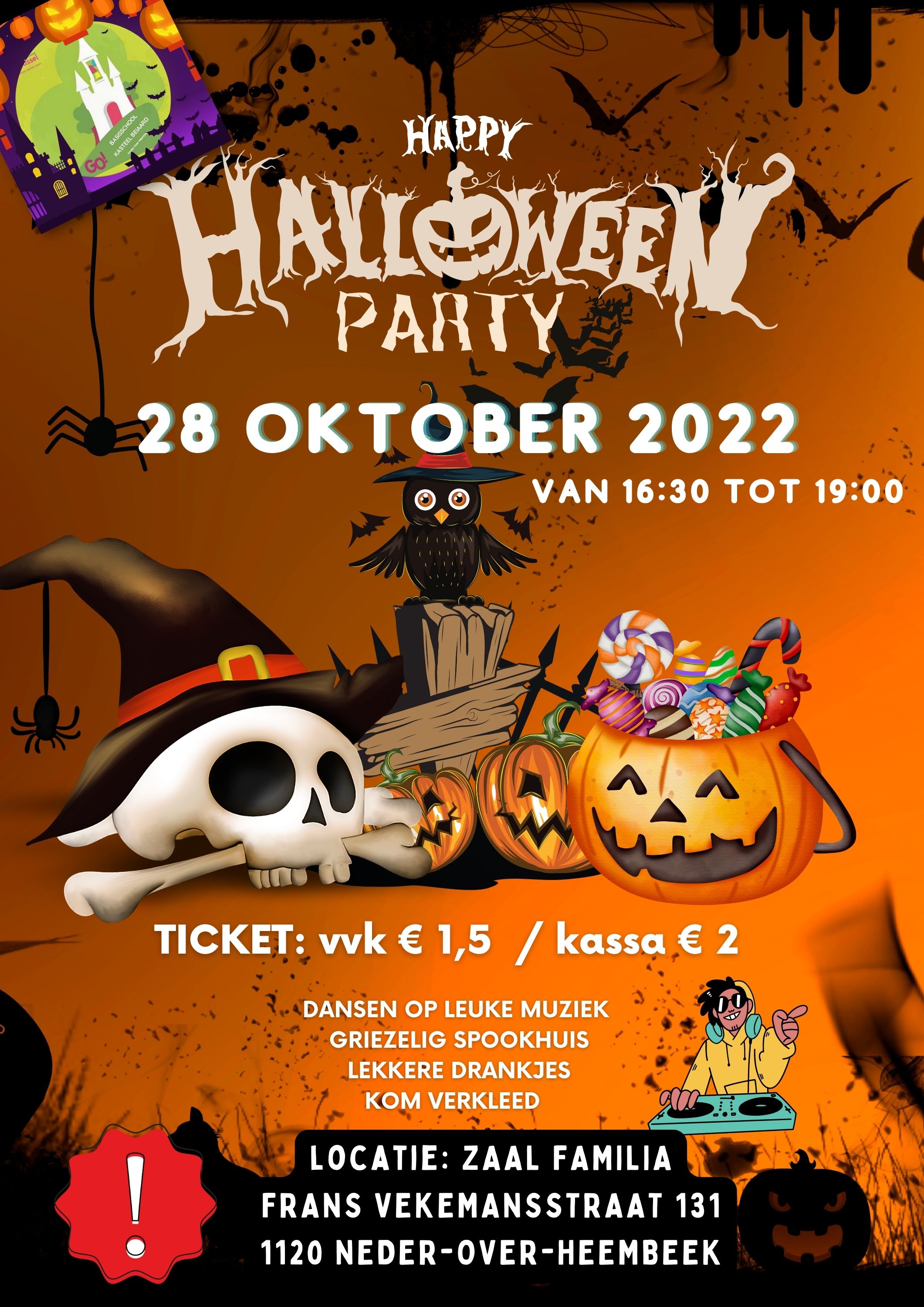 Halloweenparty in zaal Familia (Neder-Over-Heembeek)