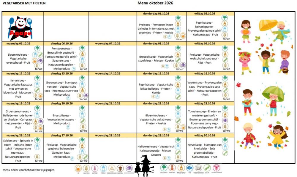 Menu oktober 2026