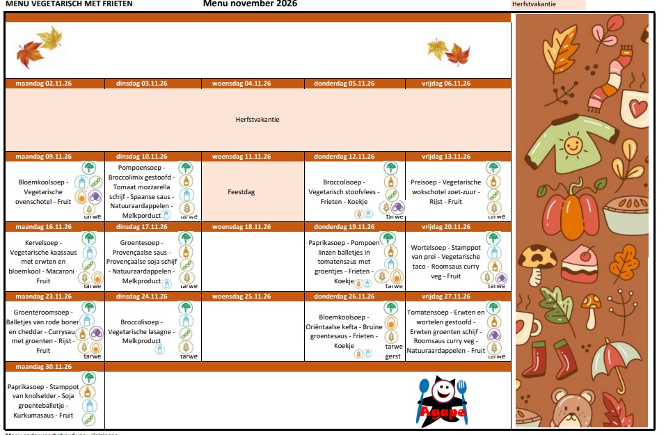 Menu november 2026